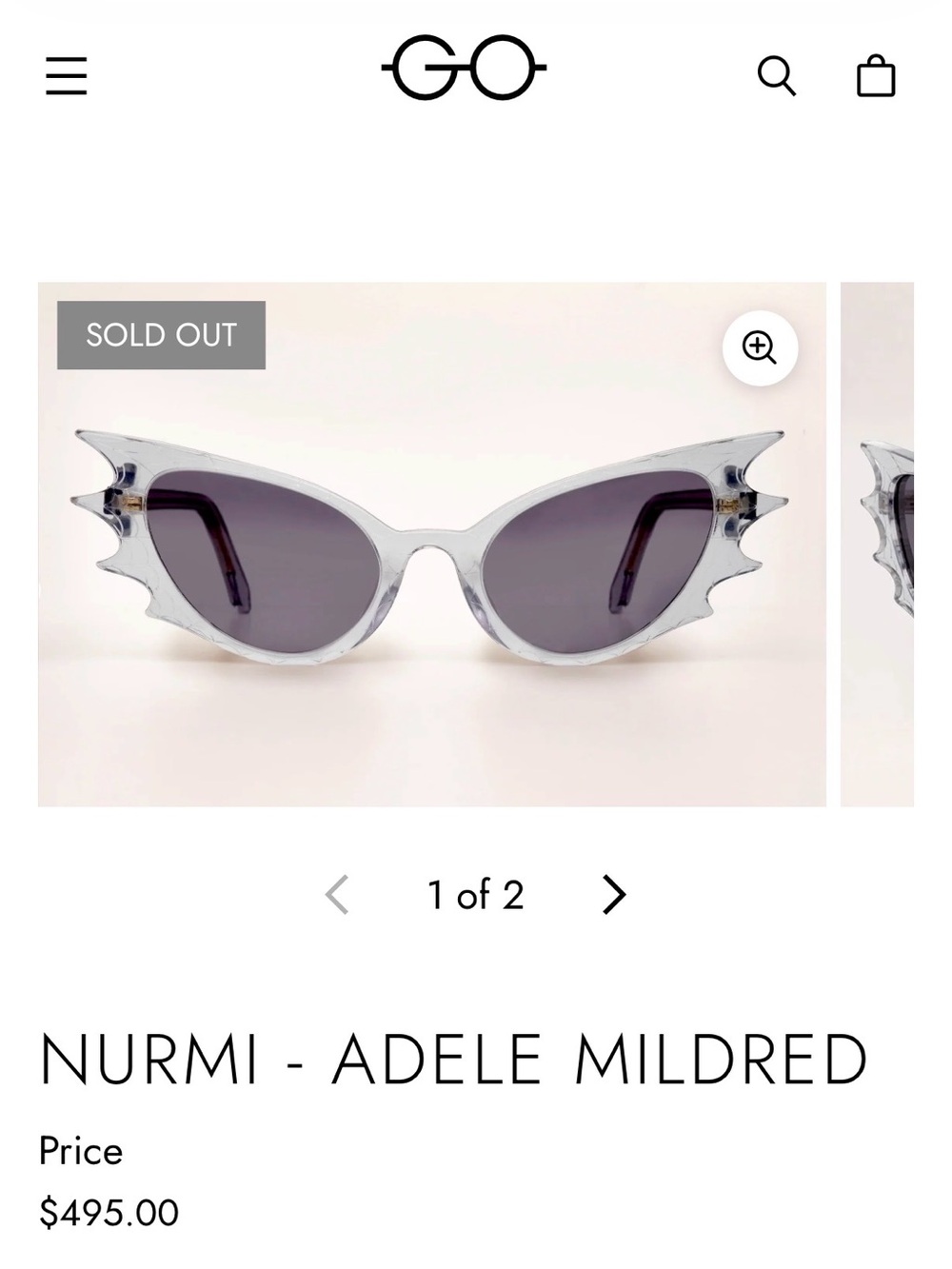 NURMI - ADELE MILDRED hood London spiderweb caterer sunglasses